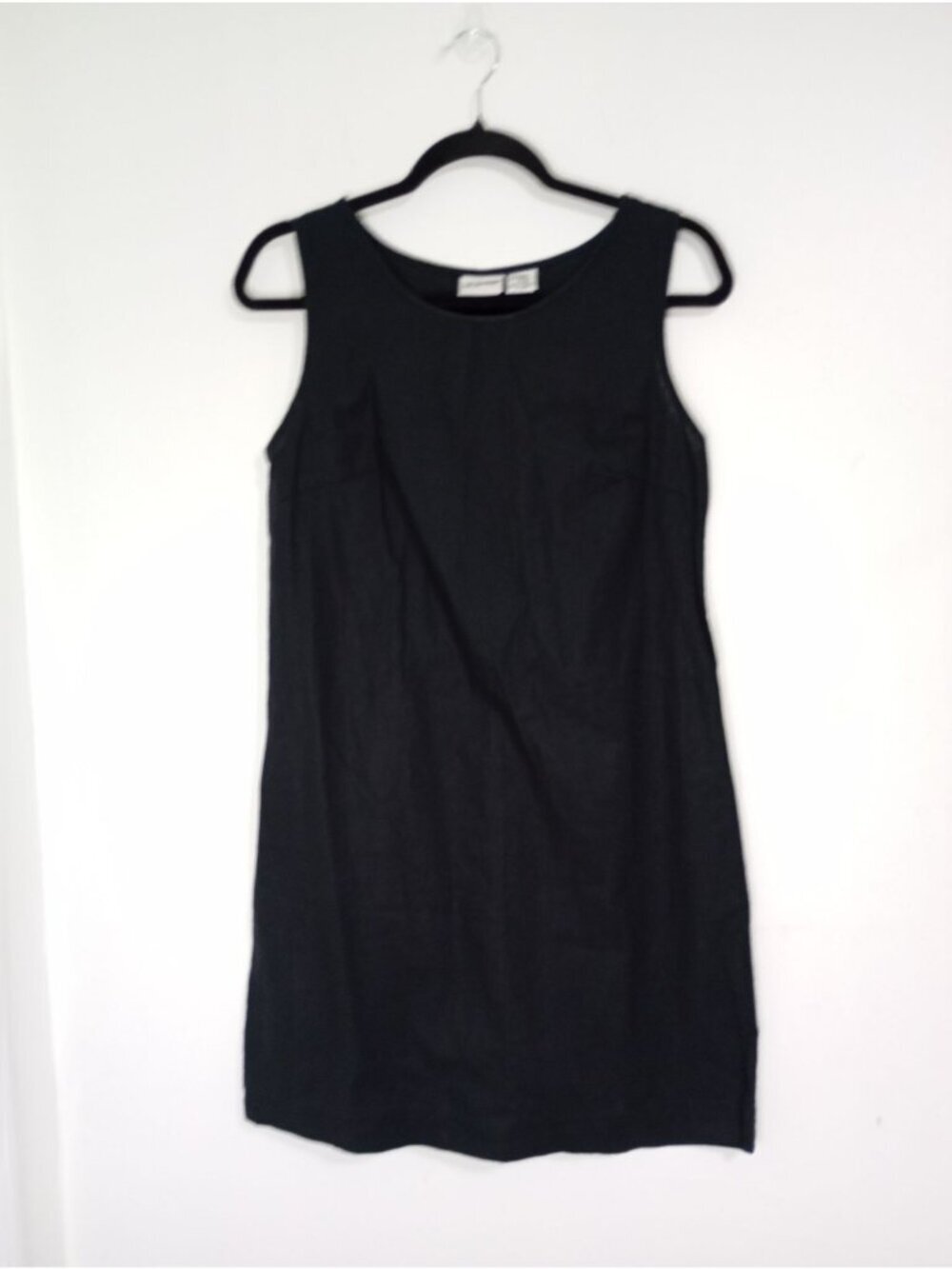 Liz Baker Womens Sleeveless Black Linen Cotton Shift Dress Small - Picture 7 of 8